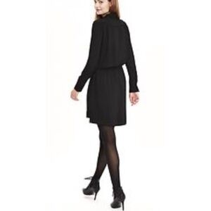 Banana Republic Long Sleeve Shirt Dress Black